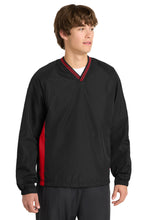 Load image into Gallery viewer, Sport-Tek ®  Tipped V-Neck Raglan Wind Shirt. JST62
