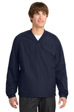 Load image into Gallery viewer, Sport-Tek ®  V-Neck Raglan Wind Shirt. JST72
