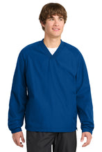 Load image into Gallery viewer, Sport-Tek ®  V-Neck Raglan Wind Shirt. JST72
