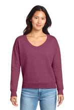 Load image into Gallery viewer, Port &amp; Co ®  Women's Beach Wash ®  Garment-Dyed V-Neck Sweatshirt LPC098V
