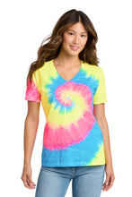 Load image into Gallery viewer, Port &amp; Co ®  Women's Tie-Dye V-Neck Tee.  LPC147V
