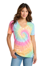 Load image into Gallery viewer, Port &amp; Co ®  Women's Tie-Dye V-Neck Tee.  LPC147V
