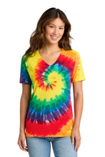 Load image into Gallery viewer, Port &amp; Co ®  Women's Tie-Dye V-Neck Tee.  LPC147V

