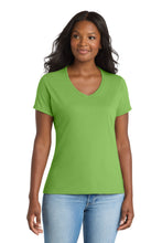 Load image into Gallery viewer, Port &amp; Co ®  Women's Performance Blend V-Neck Tee. LPC381V
