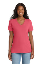 Load image into Gallery viewer, Port &amp; Co ®  Women's Core Cotton V-Neck Tee. LPC54V
