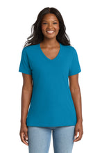 Load image into Gallery viewer, Port &amp; Co ®  Women's Core Cotton V-Neck Tee. LPC54V
