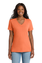 Load image into Gallery viewer, Port &amp; Co ®  Women's Core Cotton V-Neck Tee. LPC54V

