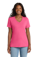 Load image into Gallery viewer, Port &amp; Co ®  Women's Core Cotton V-Neck Tee. LPC54V
