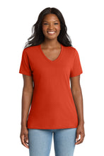 Load image into Gallery viewer, Port &amp; Co ®  Women's Core Cotton V-Neck Tee. LPC54V
