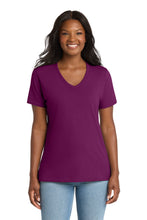 Load image into Gallery viewer, Port &amp; Co ®  Women's Core Cotton V-Neck Tee. LPC54V
