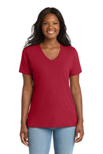 Load image into Gallery viewer, Port &amp; Co ®  Women's Core Cotton V-Neck Tee. LPC54V

