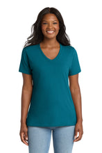 Load image into Gallery viewer, Port &amp; Co ®  Women's Core Cotton V-Neck Tee. LPC54V

