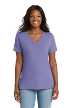 Load image into Gallery viewer, Port &amp; Co ®  Women's Core Cotton V-Neck Tee. LPC54V
