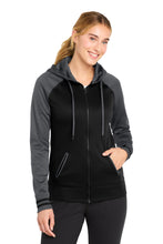 Load image into Gallery viewer, Sport-Tek ®  Women's Sport-Wick ®  Varsity Fleece Full-Zip Hooded Jacket. LST236

