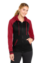 Load image into Gallery viewer, Sport-Tek ®  Women's Sport-Wick ®  Varsity Fleece Full-Zip Hooded Jacket. LST236
