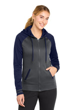 Load image into Gallery viewer, Sport-Tek ®  Women's Sport-Wick ®  Varsity Fleece Full-Zip Hooded Jacket. LST236
