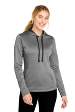 Load image into Gallery viewer, Sport-Tek  ®  Women's PosiCharge  ®  Sport-Wick  ®  Heather Fleece Hooded Pullover. LST264
