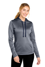 Load image into Gallery viewer, Sport-Tek  ®  Women's PosiCharge  ®  Sport-Wick  ®  Heather Fleece Hooded Pullover. LST264
