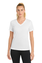 Load image into Gallery viewer, Sport-Tek ®  Women's PosiCharge ®  RacerMesh ®  V-Neck Tee. LST340
