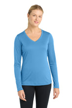 Load image into Gallery viewer, Sport-Tek ®  Women's Long Sleeve PosiCharge ®  Competitor™ V-Neck Tee. LST353LS

