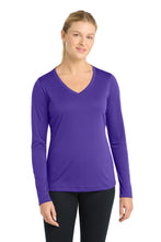 Load image into Gallery viewer, Sport-Tek ®  Women's Long Sleeve PosiCharge ®  Competitor™ V-Neck Tee. LST353LS
