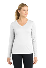 Load image into Gallery viewer, Sport-Tek ®  Women's Long Sleeve PosiCharge ®  Competitor™ V-Neck Tee. LST353LS
