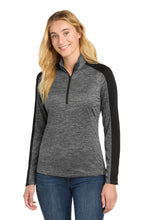 Load image into Gallery viewer, Sport-Tek ®  Women's PosiCharge ®  Electric Heather Colorblock 1/4-Zip Pullover. LST397
