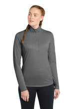 Load image into Gallery viewer, Sport-Tek  ®  Women's PosiCharge  ®  Tri-Blend Wicking 1/4-Zip Pullover. LST407
