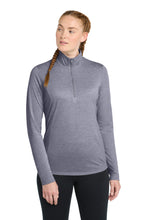 Load image into Gallery viewer, Sport-Tek  ®  Women's PosiCharge  ®  Tri-Blend Wicking 1/4-Zip Pullover. LST407
