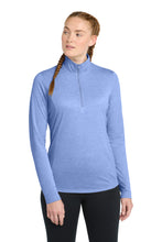 Load image into Gallery viewer, Sport-Tek  ®  Women's PosiCharge  ®  Tri-Blend Wicking 1/4-Zip Pullover. LST407
