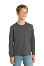 Load image into Gallery viewer, Port &amp; Co ®  Youth Long Sleeve Core Cotton Tee. PC54YLS
