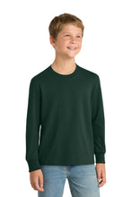 Load image into Gallery viewer, Port &amp; Co ®  Youth Long Sleeve Core Cotton Tee. PC54YLS
