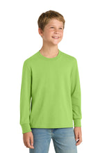 Load image into Gallery viewer, Port &amp; Co ®  Youth Long Sleeve Core Cotton Tee. PC54YLS
