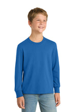 Load image into Gallery viewer, Port &amp; Co ®  Youth Long Sleeve Core Cotton Tee. PC54YLS
