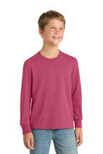 Load image into Gallery viewer, Port &amp; Co ®  Youth Long Sleeve Core Cotton Tee. PC54YLS
