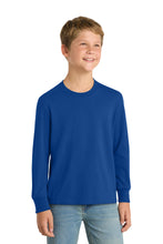 Load image into Gallery viewer, Port &amp; Co ®  Youth Long Sleeve Core Cotton Tee. PC54YLS
