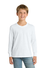 Load image into Gallery viewer, Port &amp; Co ®  Youth Long Sleeve Core Cotton Tee. PC54YLS
