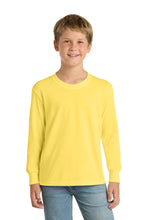 Load image into Gallery viewer, Port &amp; Co ®  Youth Long Sleeve Core Cotton Tee. PC54YLS

