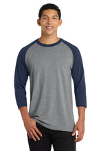 Load image into Gallery viewer, Port &amp; Co ®  Core Blend 3/4-Sleeve Raglan Tee. PC55RS
