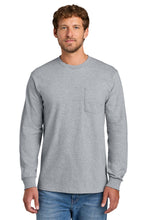 Load image into Gallery viewer, Port &amp; Co ®  Tall Long Sleeve Essential Pocket Tee. PC61LSPT
