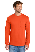 Load image into Gallery viewer, Port &amp; Co ®  Tall Long Sleeve Essential Pocket Tee. PC61LSPT
