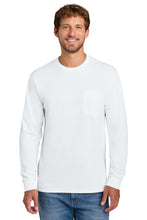 Load image into Gallery viewer, Port &amp; Co ®  Tall Long Sleeve Essential Pocket Tee. PC61LSPT
