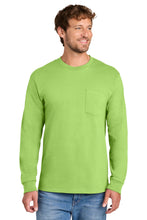 Load image into Gallery viewer, Port &amp; Co ®  Long Sleeve Essential Pocket Tee.  PC61LSP
