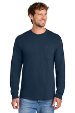 Load image into Gallery viewer, Port &amp; Co ®  Long Sleeve Essential Pocket Tee.  PC61LSP
