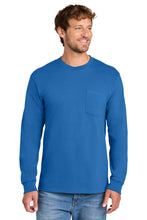 Load image into Gallery viewer, Port &amp; Co ®  Long Sleeve Essential Pocket Tee.  PC61LSP
