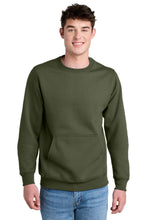 Load image into Gallery viewer, Port &amp; Co ®  Core Fleece Crewneck Pocket Sweatshirt PC78PKT

