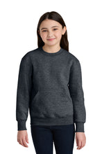 Load image into Gallery viewer, Port &amp; Co ®  Youth Core Fleece Crewneck Pocket Sweatshirt PC78YPKT

