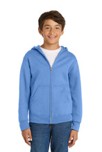 Load image into Gallery viewer, Port &amp; Co ®  Youth Core Fleece Full-Zip Hooded Sweatshirt PC78YZH
