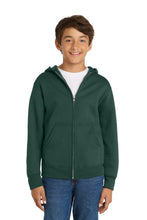 Load image into Gallery viewer, Port &amp; Co ®  Youth Core Fleece Full-Zip Hooded Sweatshirt PC78YZH
