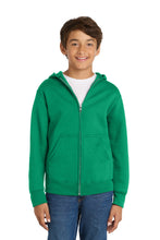 Load image into Gallery viewer, Port &amp; Co ®  Youth Core Fleece Full-Zip Hooded Sweatshirt PC78YZH
